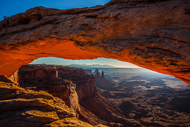 Sunrise at Mesa Arch stock photo