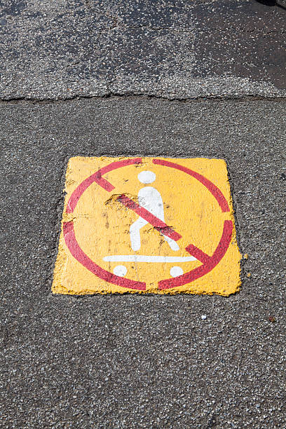 No Skatboarding sign stock photo