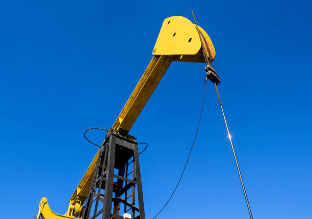 The pumping unit as the oil pump installed on a well. Equipment of oil fields.
