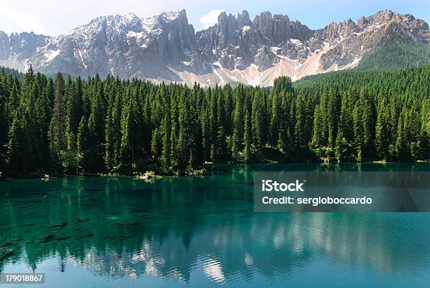Carezza Lake Stock Photo - Download Image Now - Colors, Dolomites, Fir Tree