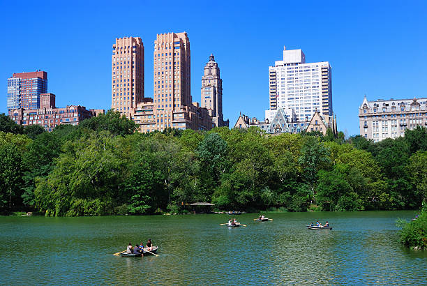 istock Central Park with boat in lake 179019159