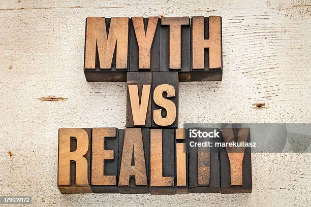 Myth Versus Reality Stock Photo - Download Image Now - Mythology, Antique, Concepts