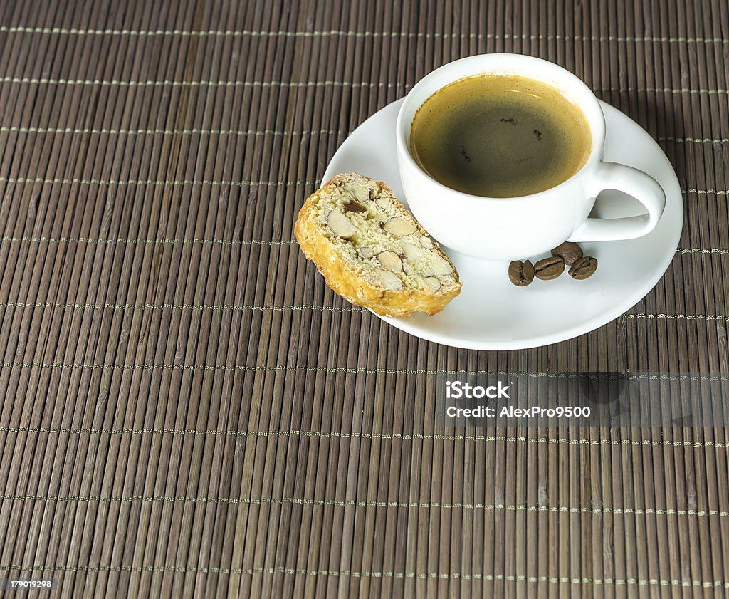 Xícara de café e biscoitos - Royalty-free Amêndoa Foto de stock