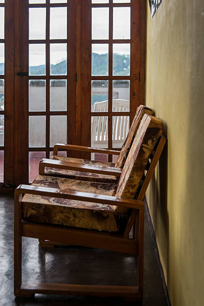 istock wood chairs in the morning 179020632