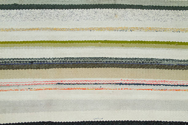 Rug Textile Woven Striped Colorful Fabric