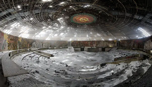 House of the Bulgarian Communist Party on Hadji Dimitar peak. Now abandoned and half-destroyed.