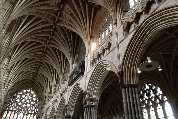 catedral de exeter - exeter england england cornwall england devon - fotografias e filmes do acervo