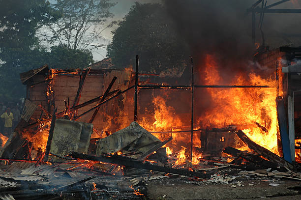 istock fire in the houses 179021535