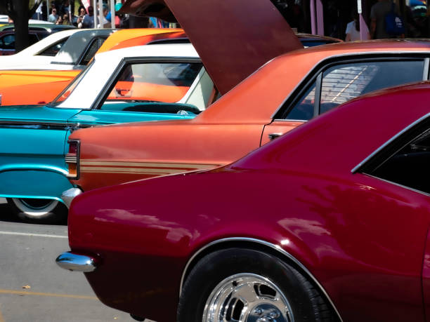 Parked Hot Rod Cars