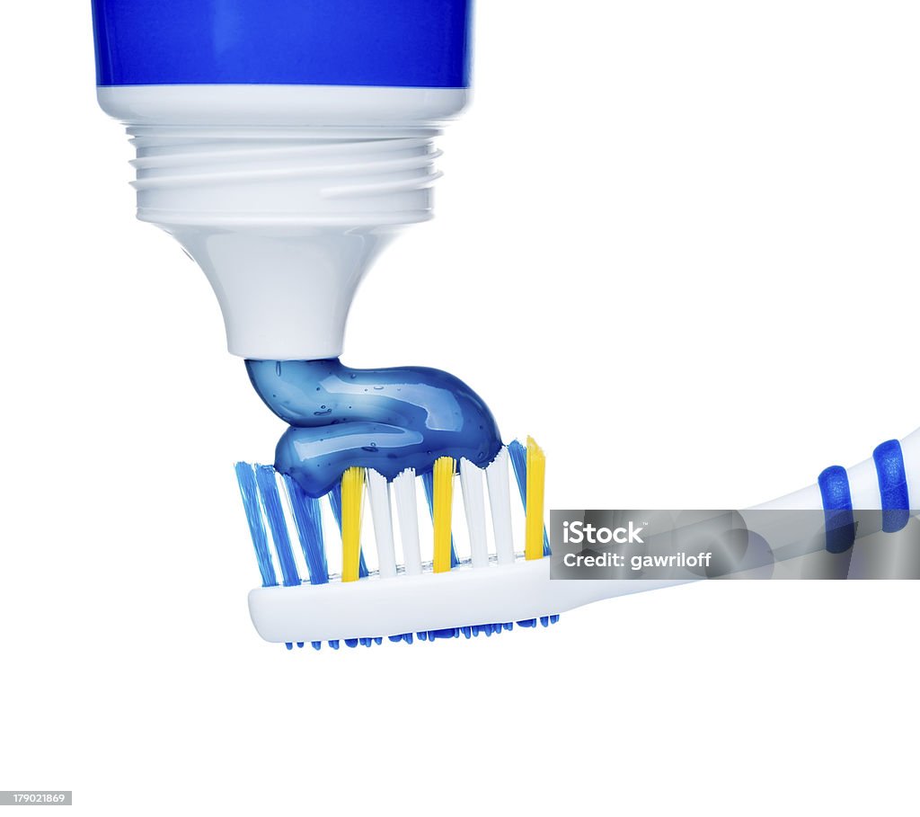 Brosse à dents et dentifrice - Photo de Article de toilette libre de droits