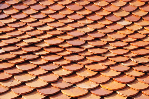 Tile roof of Thai's Buddhist temple.