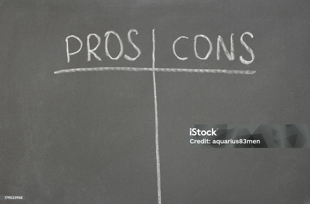 Los pros y los contras - Foto de stock de Aprender libre de derechos