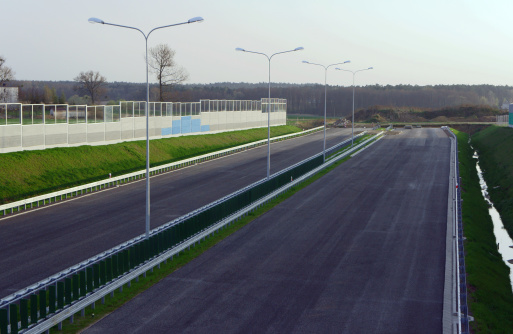 orbital road under construction in Poznan, Poland, may 2013