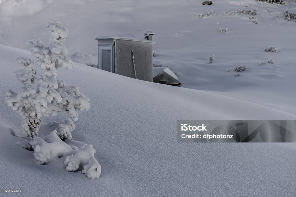 High country Cabana na Neve profunda - Royalty-free Ao Ar Livre Foto de stock