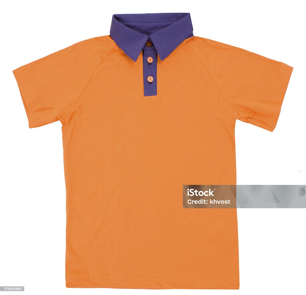 Orange polo pour les enfants - Photo de Bleu libre de droits