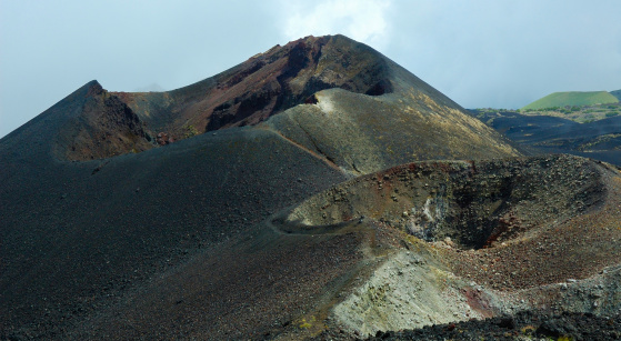 Mount Cameroon, Cameroon - June 01 ,2008:  Craters from a picture are left after the eruptions in 2000.