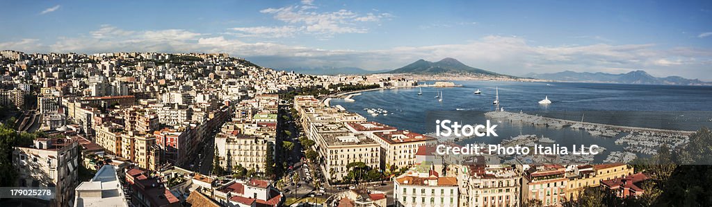 Naples panoramic view of the city of Naples, Italy Architecture Stock Photo
