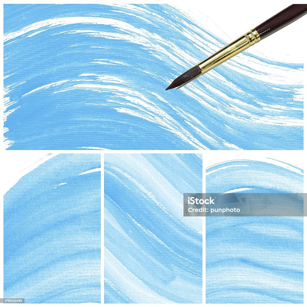 Набор красочных фон воды цвет живопись - Стоковые фото Абстрактный роялти-фри
