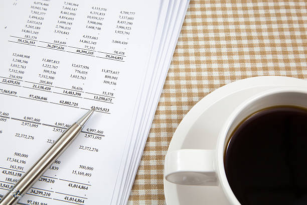 istock Business report and cup of coffee 179025643