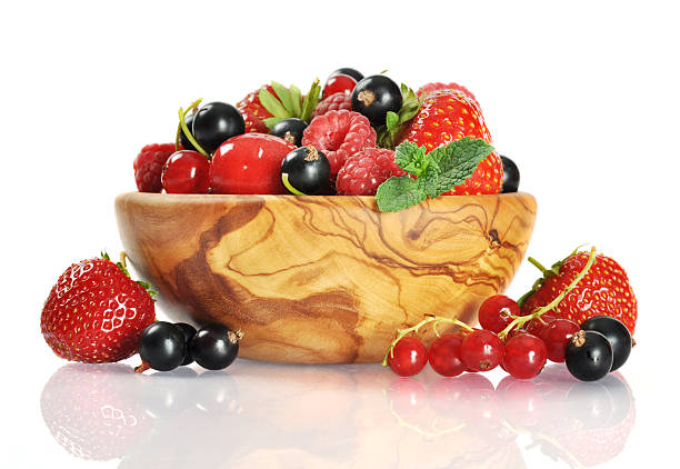 istock Fresh berries in wooden bowl 179025746