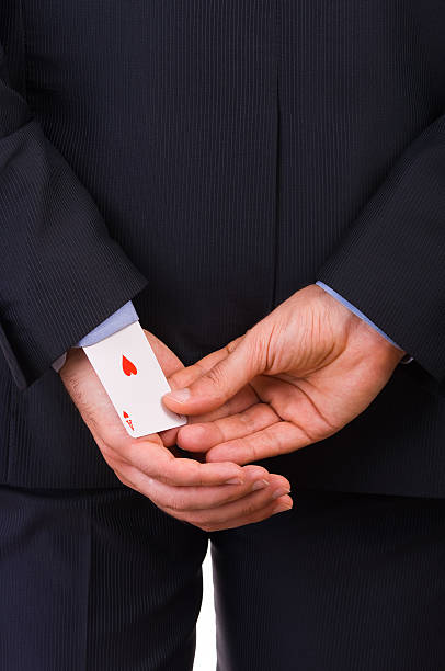 istock Businessman with ace card hidden under sleeve. 179025922