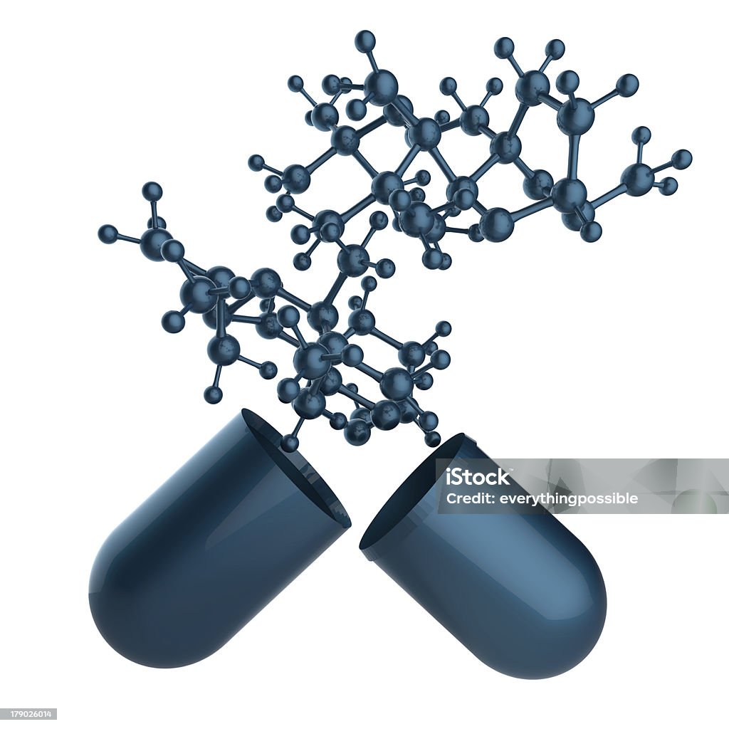 Cápsula contiene molécula como médicos - Foto de stock de Adicción libre de derechos