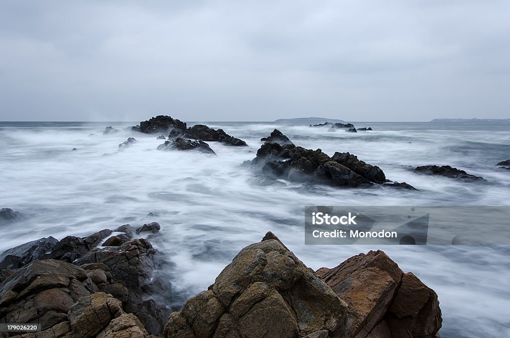 Vagues en hiver - Photo de Blanc libre de droits