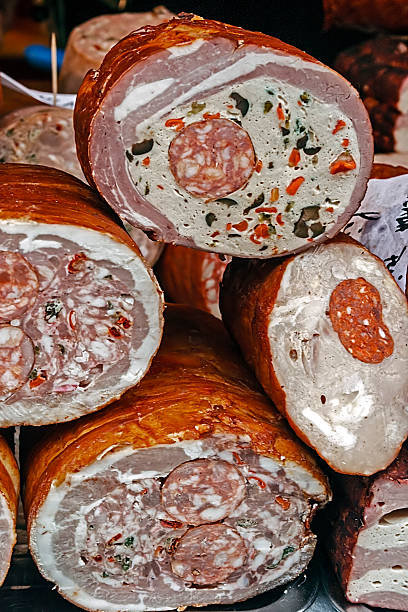 istock Traditional sausages, cut to be served 179026384