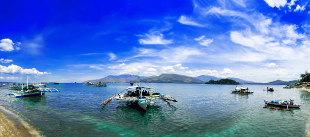 Panorama of Subic Bay. stock photo