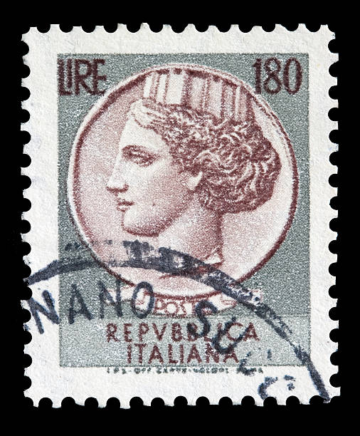 istock Italy postage stamp Turrita serie. 180 Lire 179026546