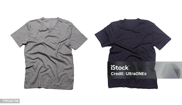Leere Tshirts Stockfoto und mehr Bilder von Baumwolle - Baumwolle, Blau, Entspannung