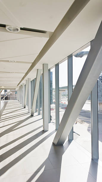 istock Metal rafters in building 179027030