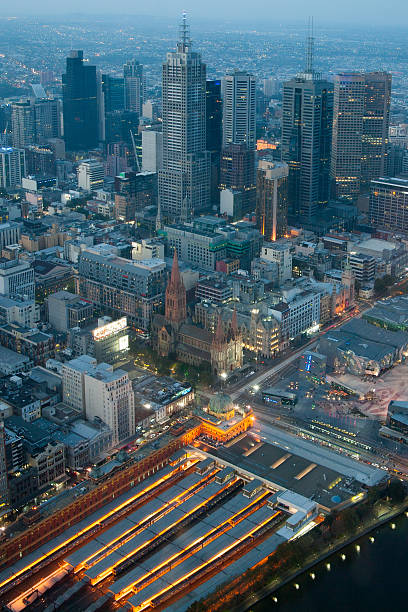 istock Melbourne Skyline over Flinders St Station 179027592