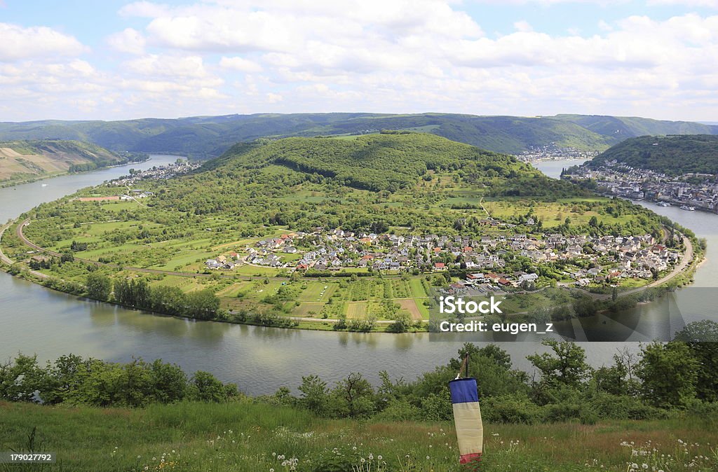 Grande arco della valle del Reno vicino Boppard, Germania. - Foto stock royalty-free di Acqua