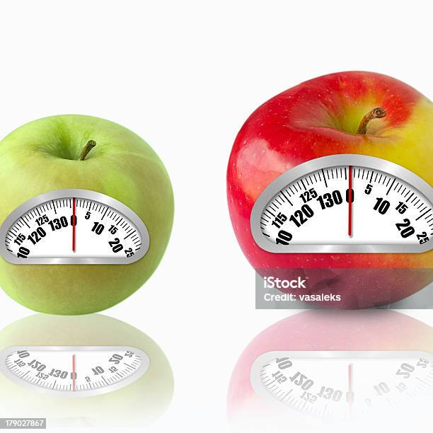 Concetto Di Dieta Apple - Fotografie stock e altre immagini di Alimentazione non salutare - Alimentazione non salutare, Chilogrammo, Cibo