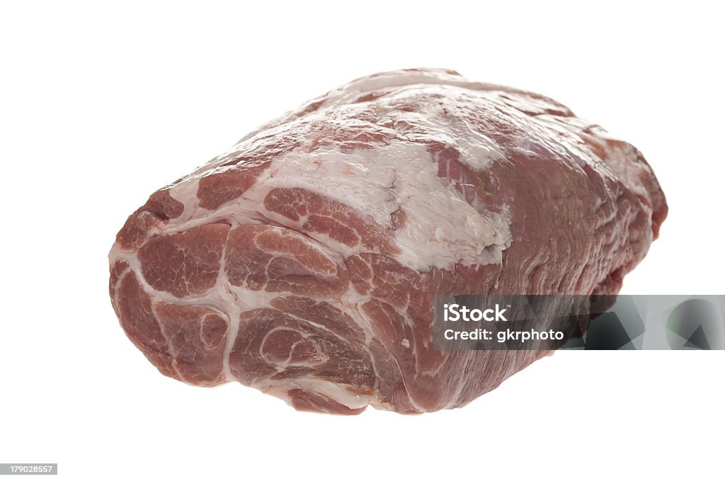 Surowe mięso wieprzowe - Zbiór zdjęć royalty-free (Białe tło)