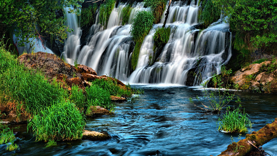Waterfalls at Tumwater Falls Park. HDR Photo.