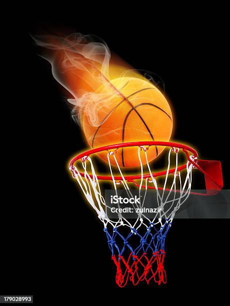 Basquete Em Fogo - Fotografias de stock e mais imagens de Basquetebol - Basquetebol, Bola de Basquetebol, Incêndio