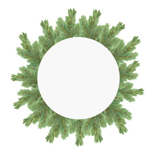 istock Wreath made from Christmas tree branches. Traditional winter garland with evergreen branches. Decor for New Year, Christmas and seasonal holidays. 1790289942