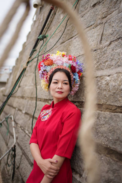 istock Women in traditional red attire 1790293828