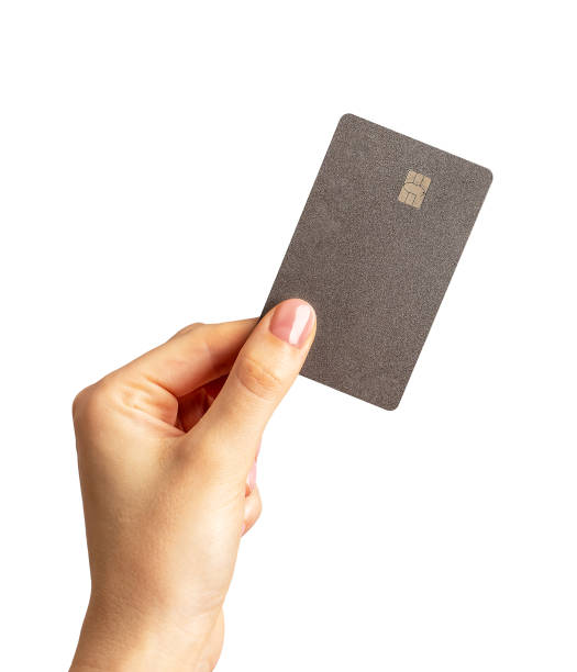 istock Hand holding bank plastic card mock up isolated on white 1790296608