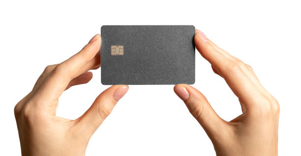 istock Hands holding bank debit card mock up isolated on white 1790297134