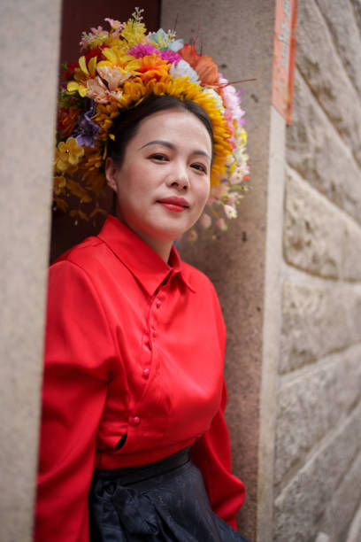 istock Women in traditional red attire 1790298215
