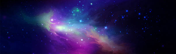 istock Space vector background with realistic nebula and shining stars. Magic colorful galaxy with stardust 1790298226