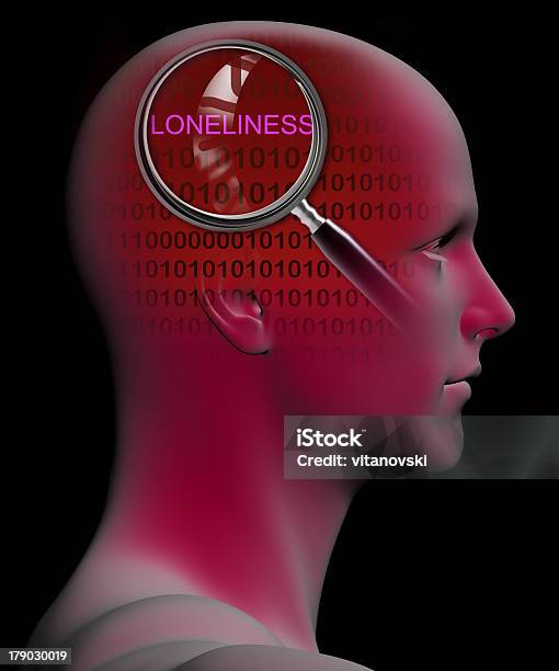 Lonileness - Fotografie stock e altre immagini di Adulto - Adulto, Cervello umano, Codice binario