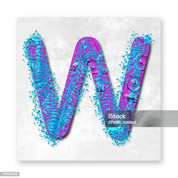 Color Font On Canvas Frame Stock Photo - Download Image Now - Alphabet, Blue, Christmas Decoration