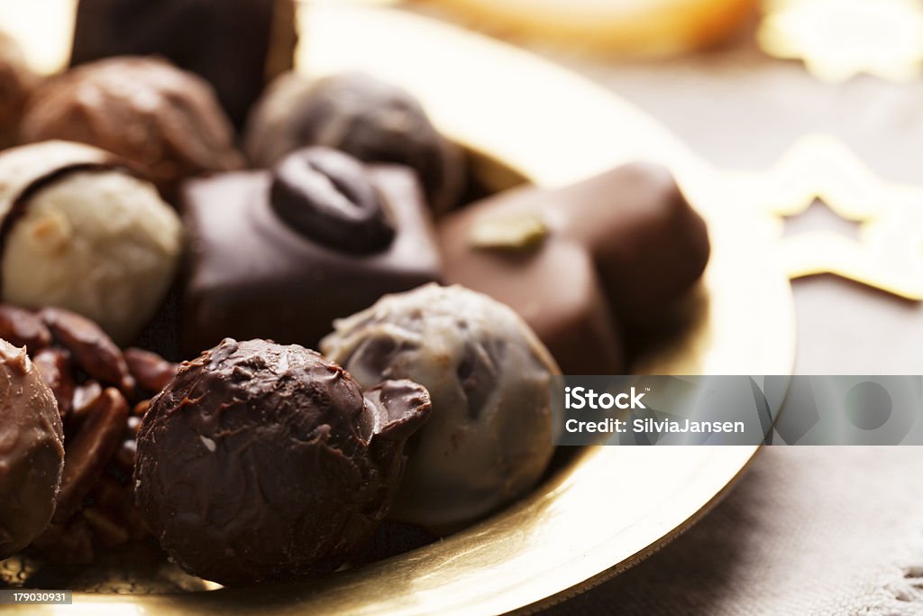 Navidad trufas de chocolate - Foto de stock de Alimento libre de derechos