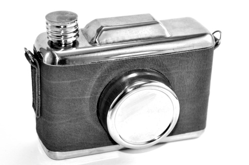 A pretend camera on isolated background.