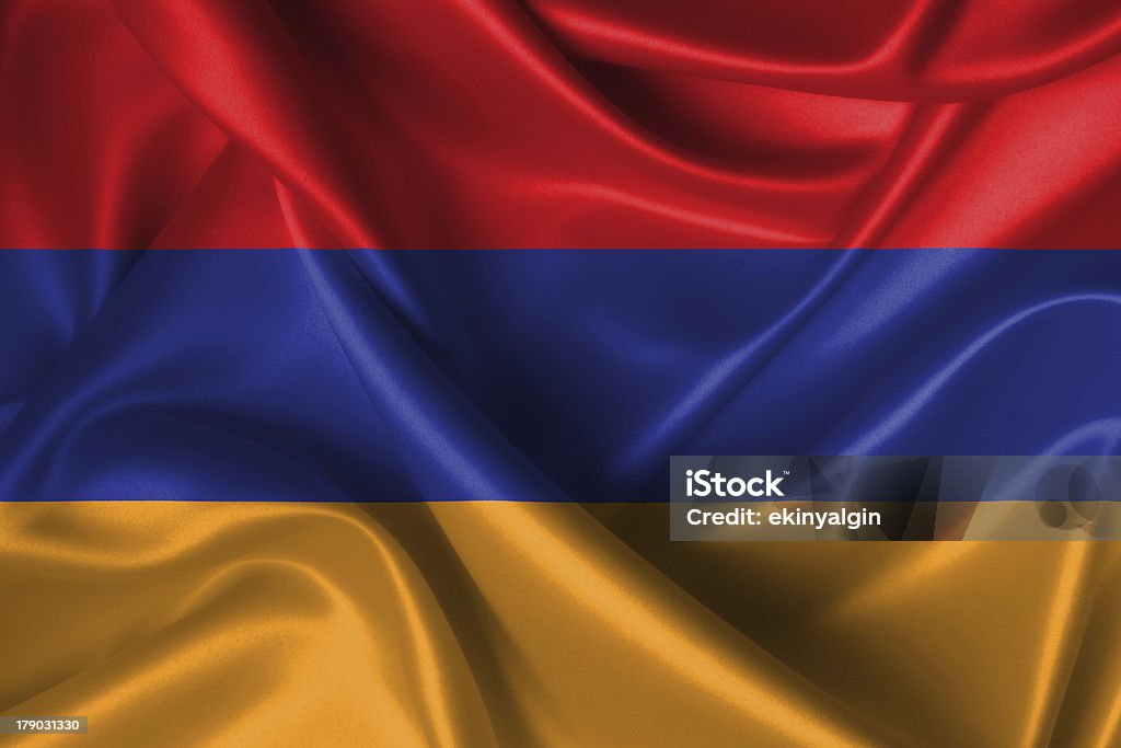 Wavy Flag of Armenia Realistic wavy flag of Armenia. Armenia - Country Stock Photo
