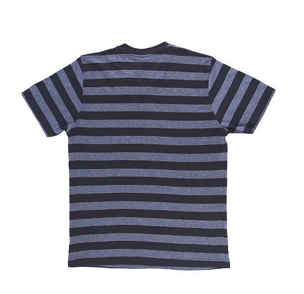 istock Men's striped T-shirt with clipping path. Back. 179032273